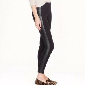 J. Crew Pixie Leather Tuxedo Striped Pants 10